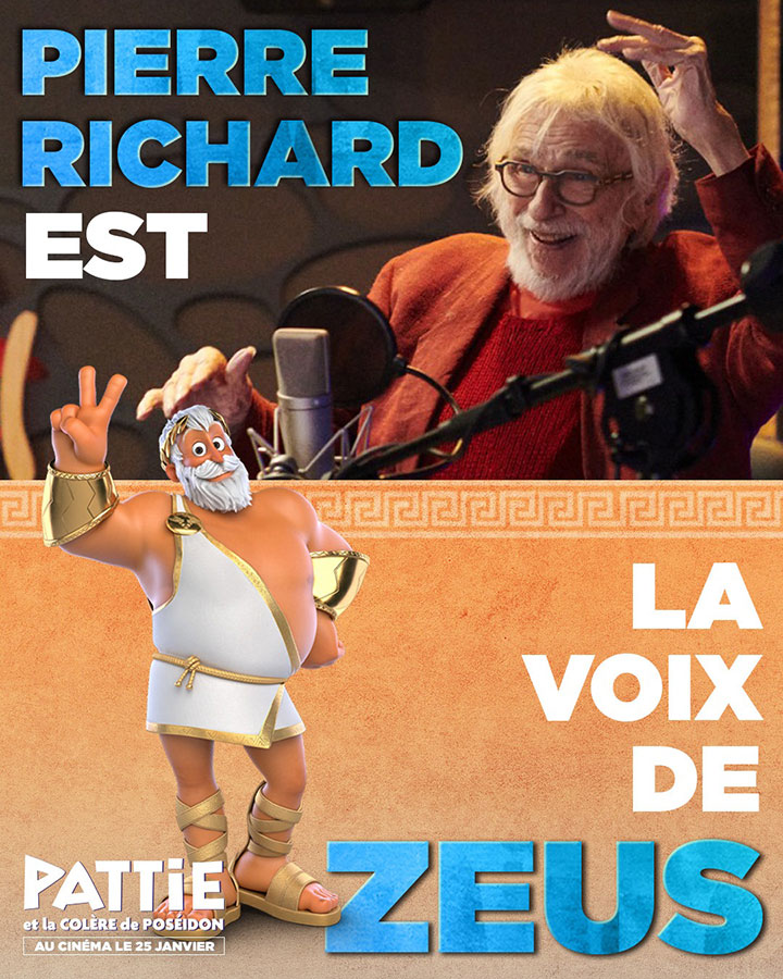Pierre Richard est la voix de Zeus dans Pattie et la colère de Poséidon